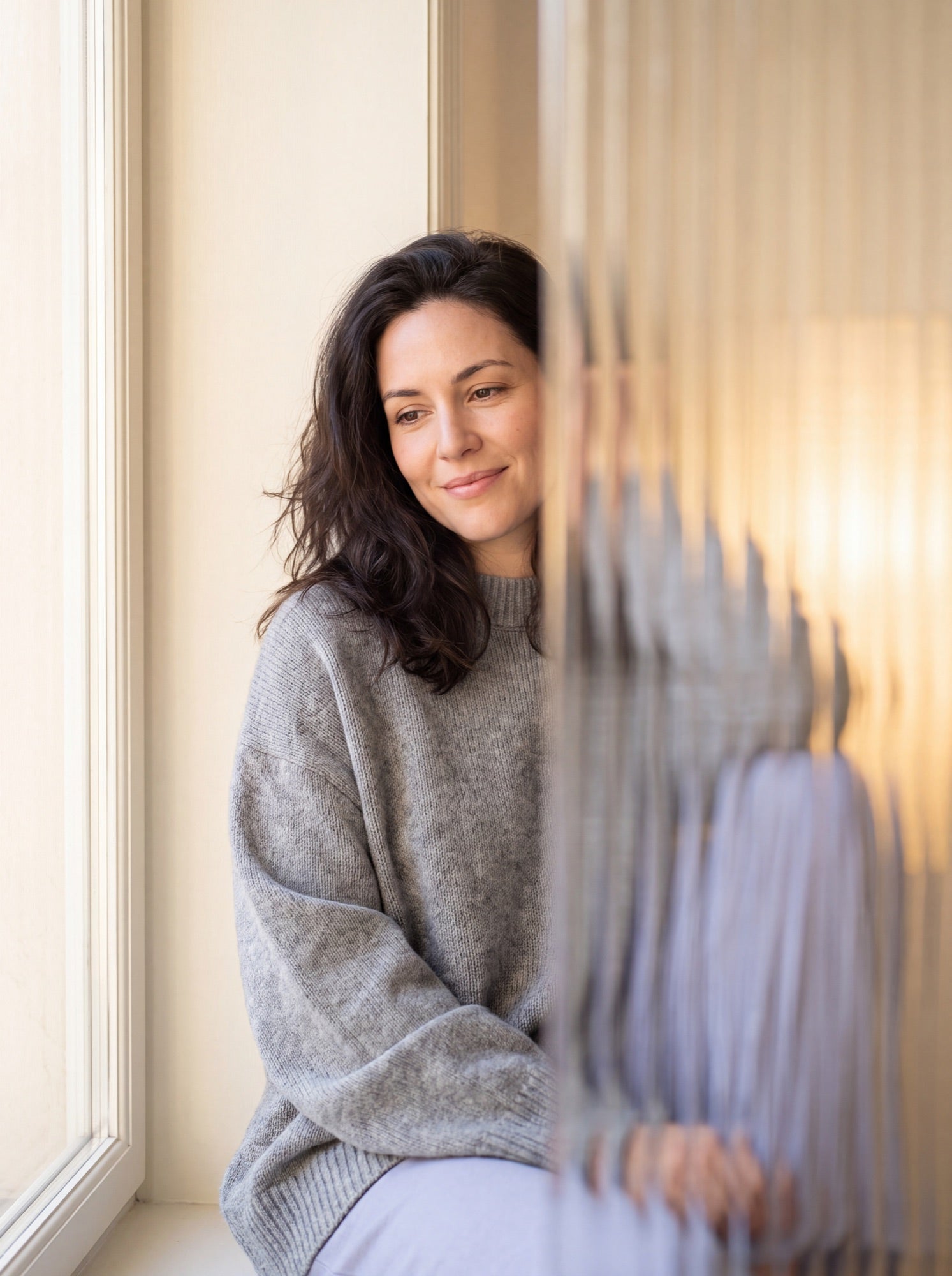 Woman in warm natural light